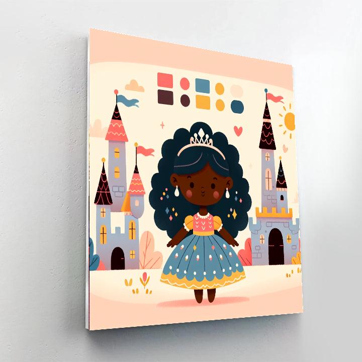 Royal Castle With Princess Bella Numbered Painting Kits