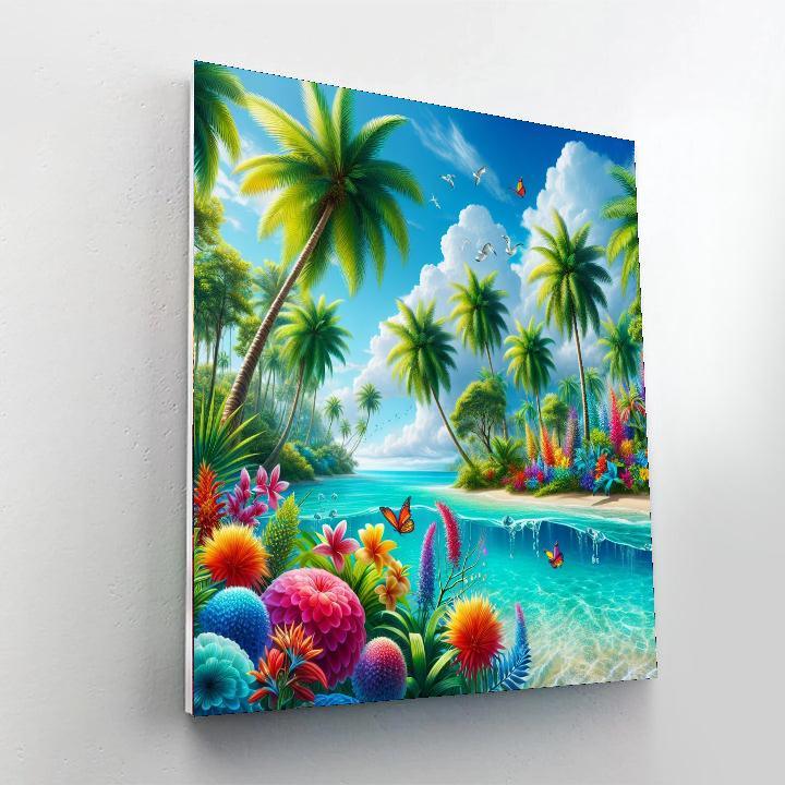 Vivid Tropical Paradise Paint By Numbers