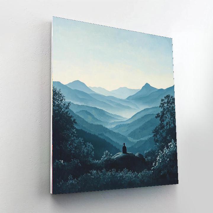 Caspar David Friedrich Inspired Solitude In Nature  Paint By Numbers
