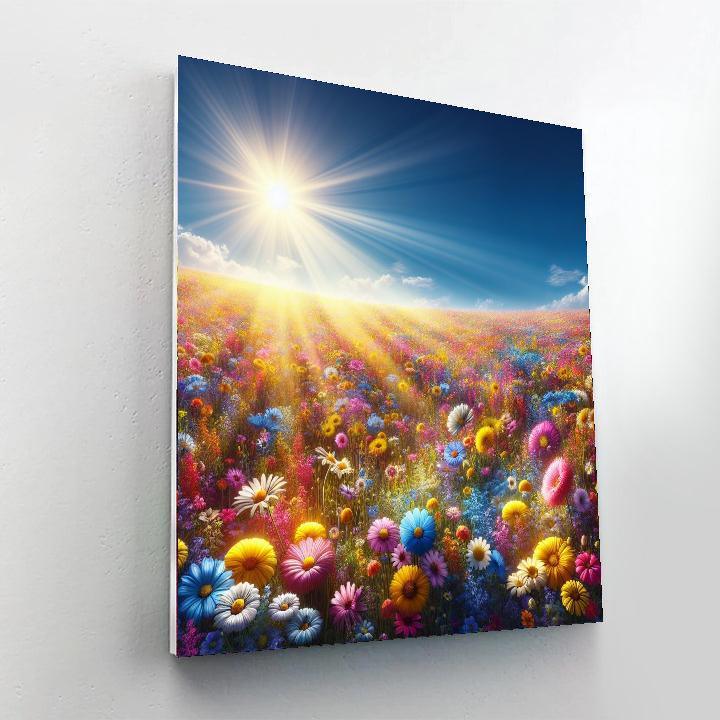 Sunlit Flower Meadow Paint By Numbers Art