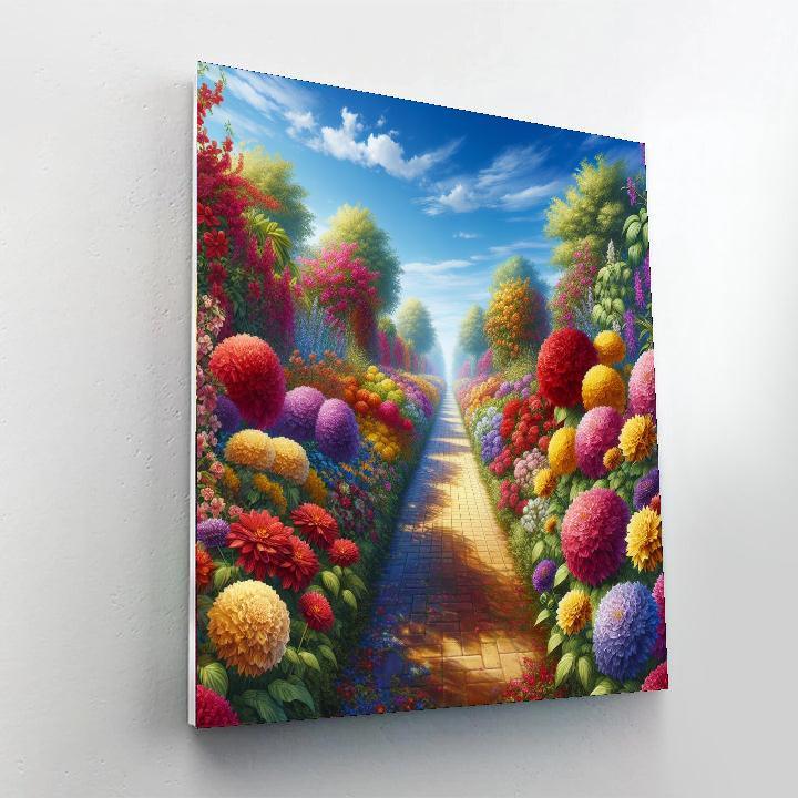 Captivating Garden Pathway Numbered Painting Kits