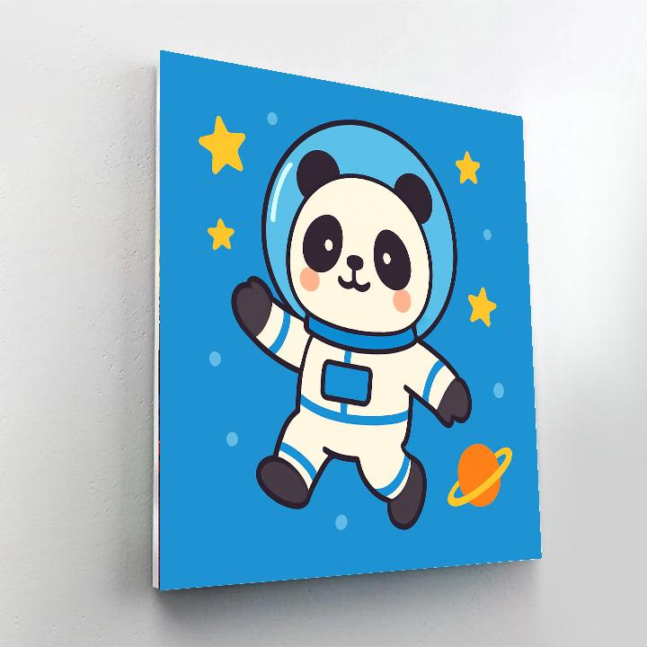 Astronaut Panda DIY Paint By Numbers