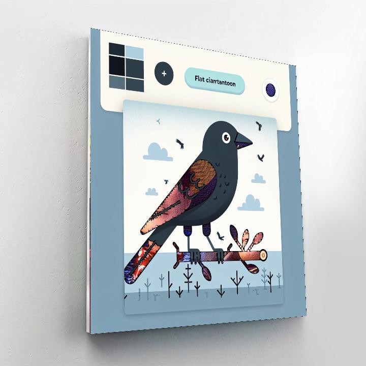 Jovial Jackdaw Paint By Numbers Art