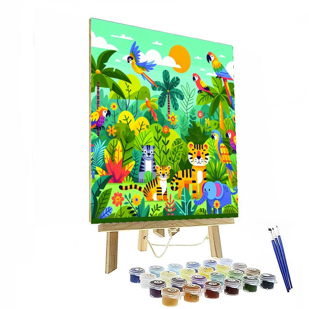 Jungle Journey Adventure Paint By Numbers Art