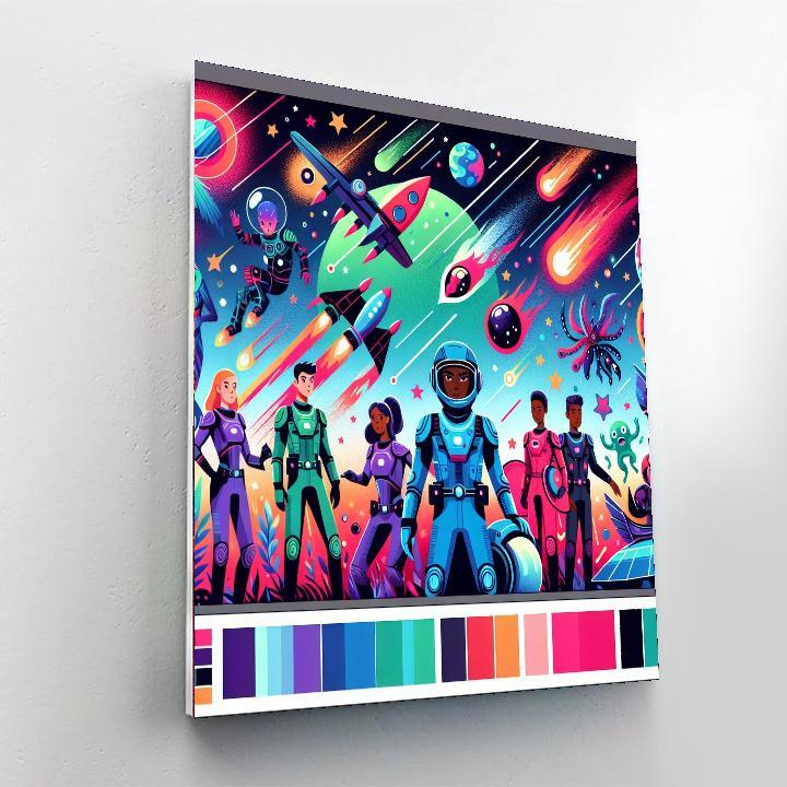 Galaxy Guardians' Adventure Paint By Numbers