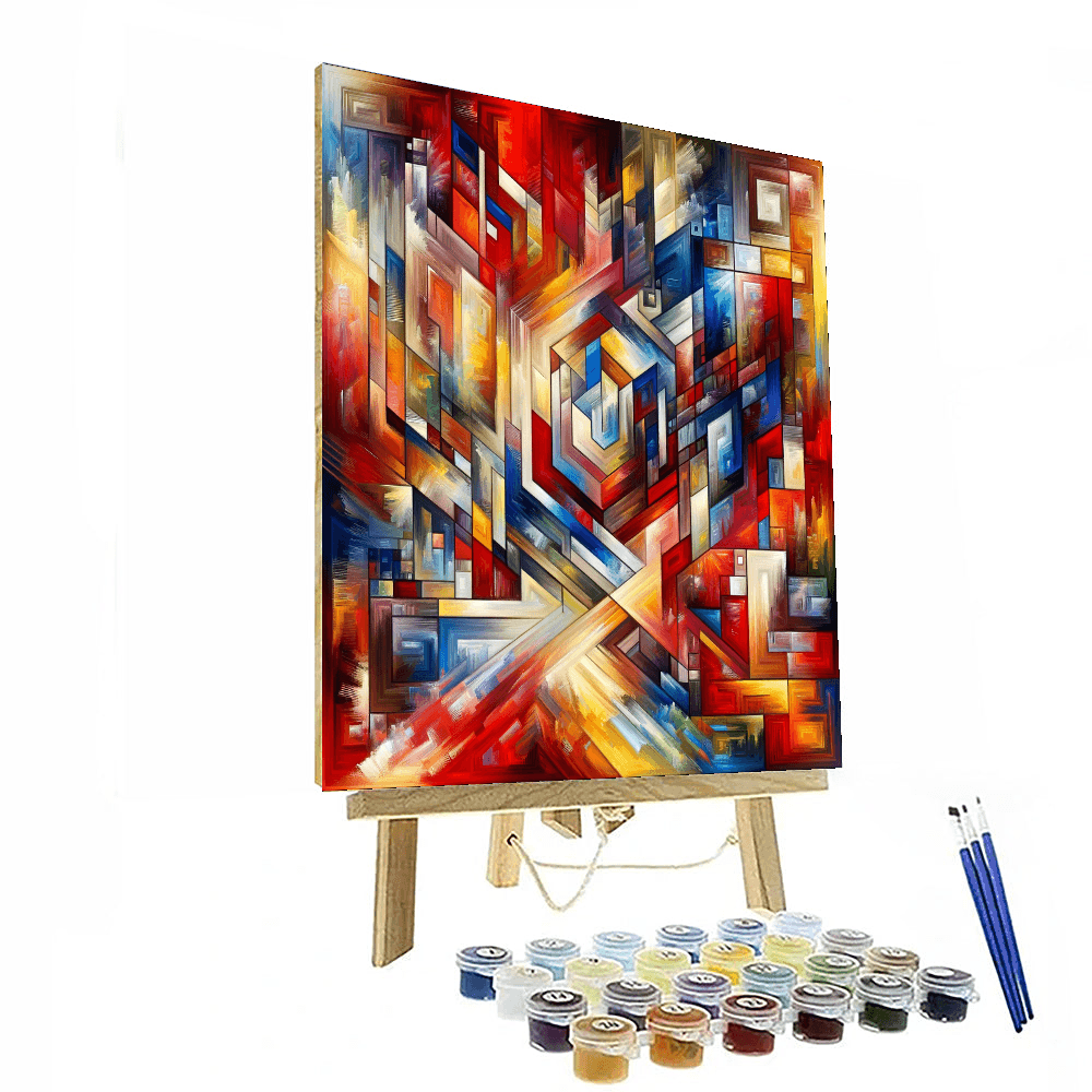 Pollock Inspired Abstract Reflections - DIY Painting By Numbers Kit
