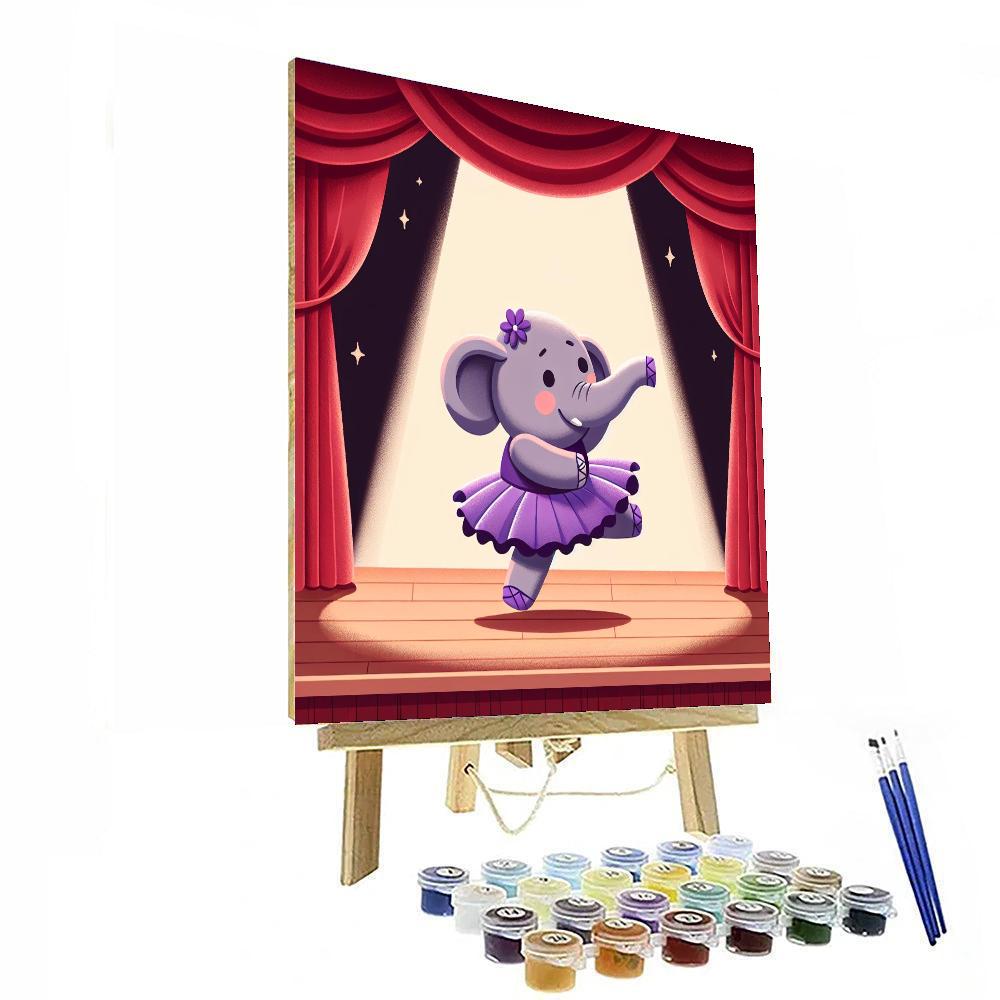 Ballet Star Elephant Number Painting