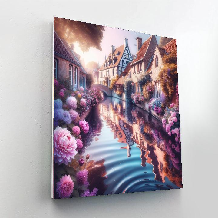 Romantic Canal Reflections DIY Paint By Numbers