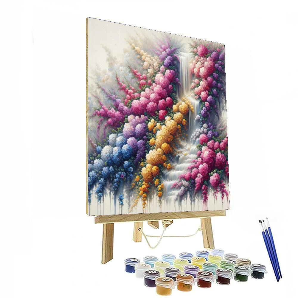 Elegant Floral Cascade Paint By Numbers Kits
