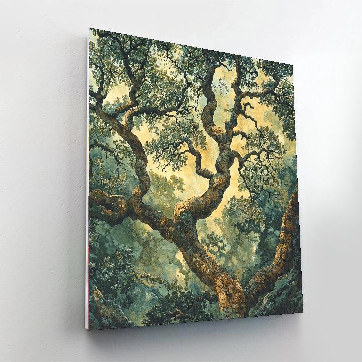 Michelangelo Inspired Ancient Trees  Paint By Color