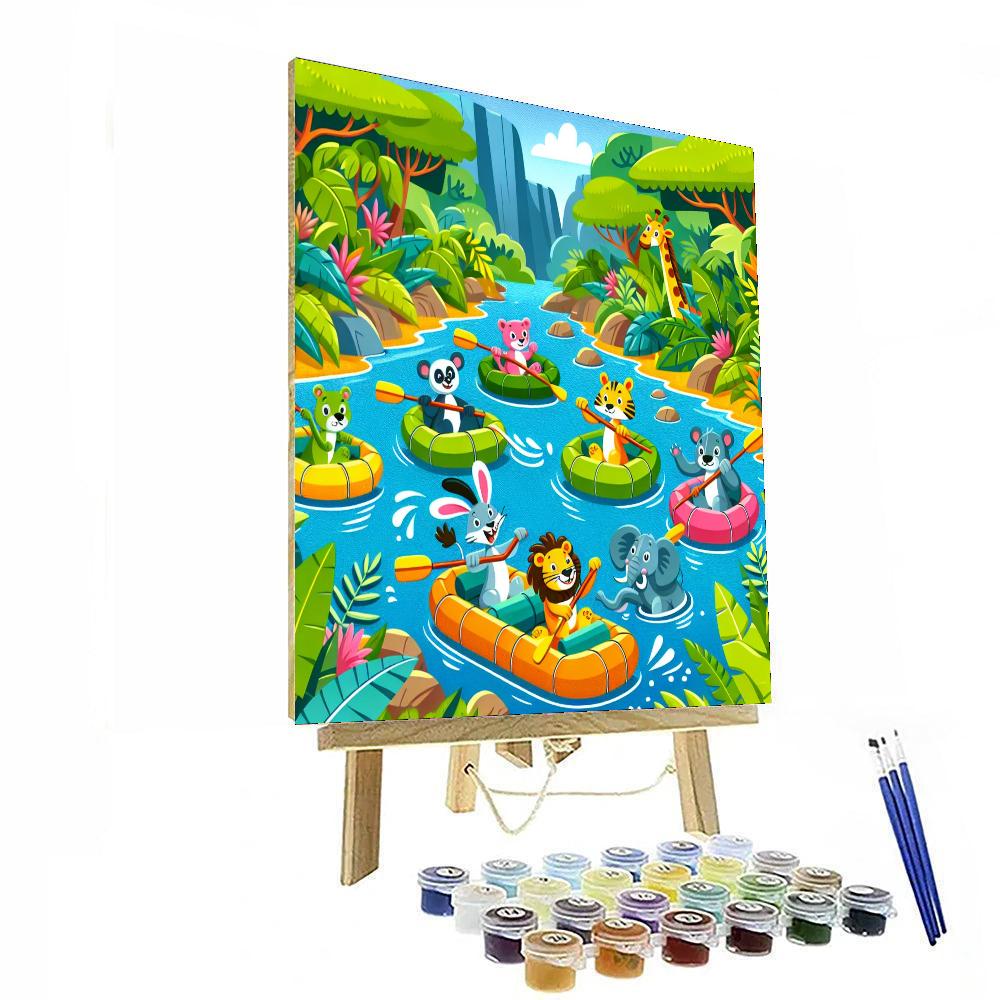 Jungle River Rafting Numbered Painting Kits