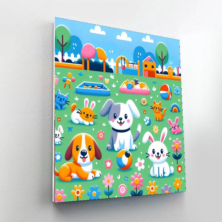 Adventurous Pet Explorers Painting Number Kit