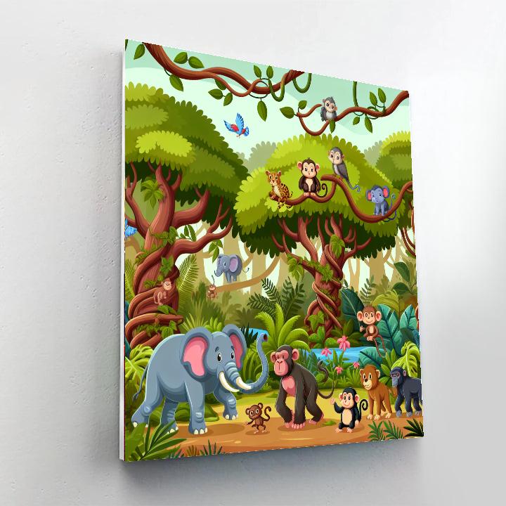 Jungle Safari Puzzle Numbered Painting Kits