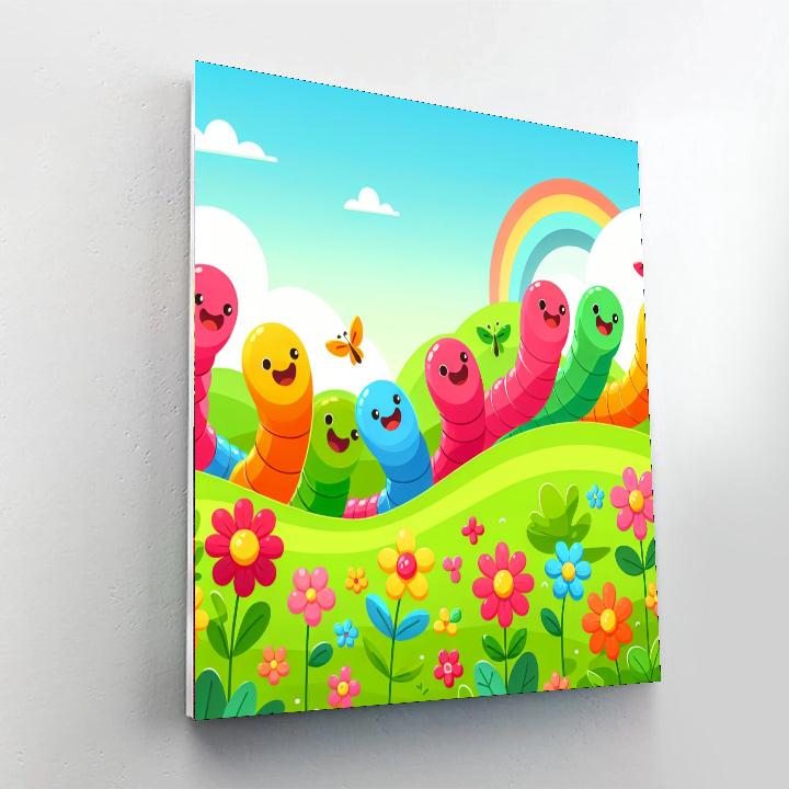 Wiggly Worm Race Numbered Painting Kits