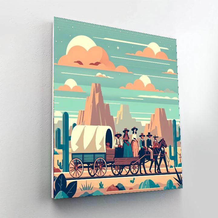 Wild West Pioneer Trail DIY Paint By Numbers