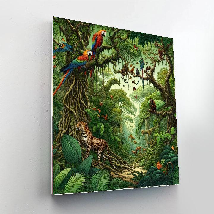 Tropical Jungle Fantasy Paint By Color