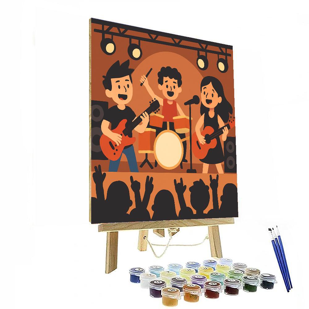 Rockstar Concert Night DIY Paint By Numbers