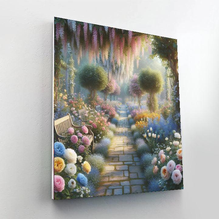 Elegant Garden Pathway Numbered Painting Kits