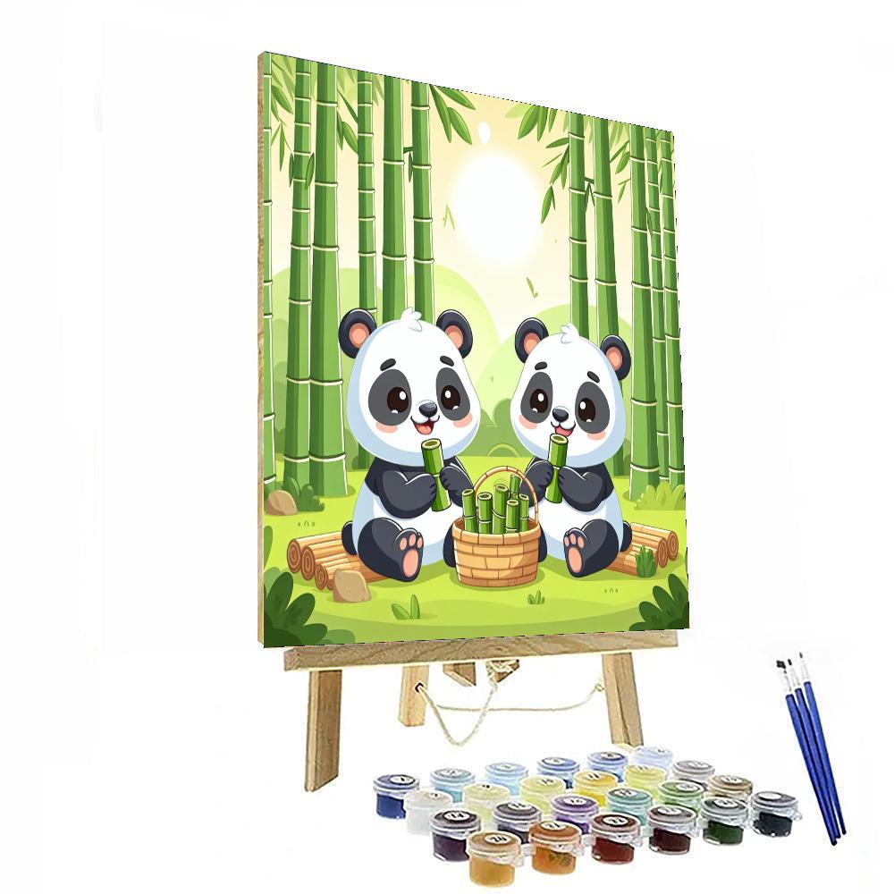 Panda Picnic Pals Number Painting