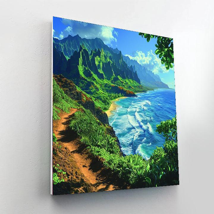 Na Pali Coast Hike Painting Number Kit