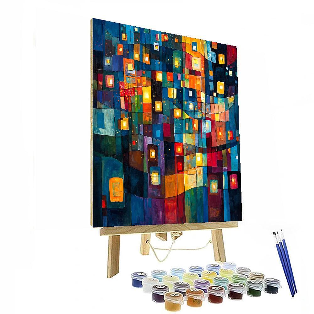 Wassily Kandinsky Inspired Harmonious City Symphony  Paint By Numbers Kits