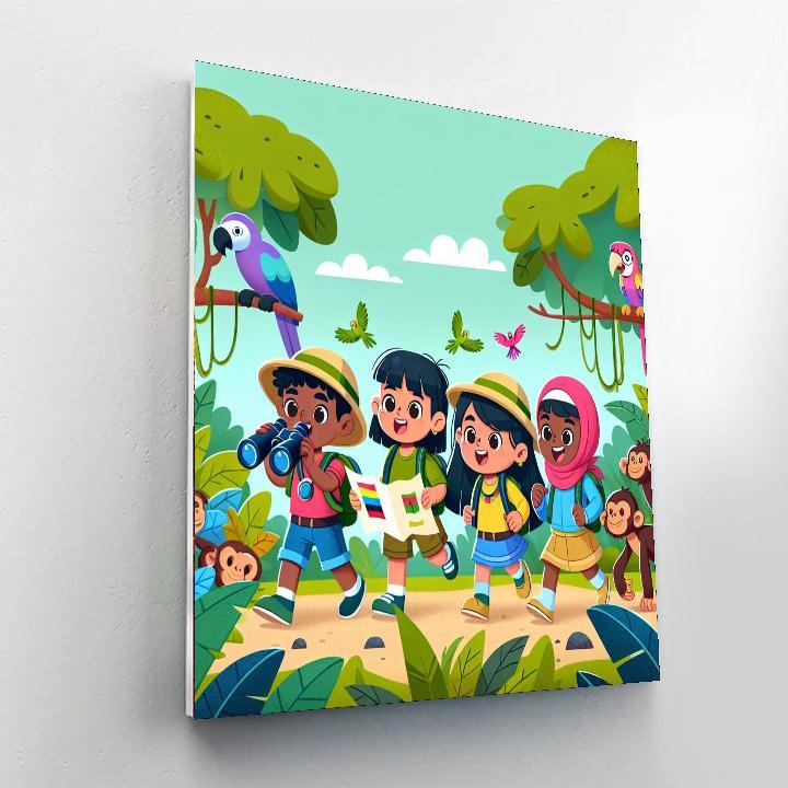Jungle Exploration Journey Number Painting
