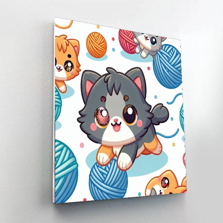 Mischievous Kittens Paint By Numbers Art