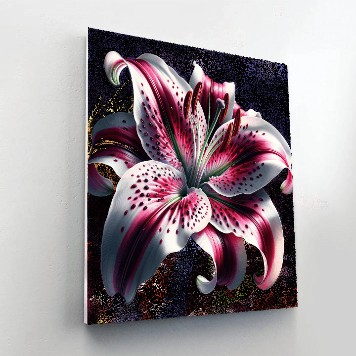 Enchanting Stargazer Lily Numbered Painting Kits