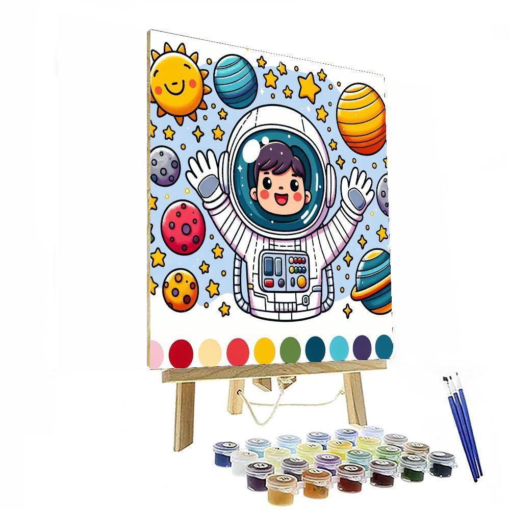 Cheerful Space Explorer Paint By Number