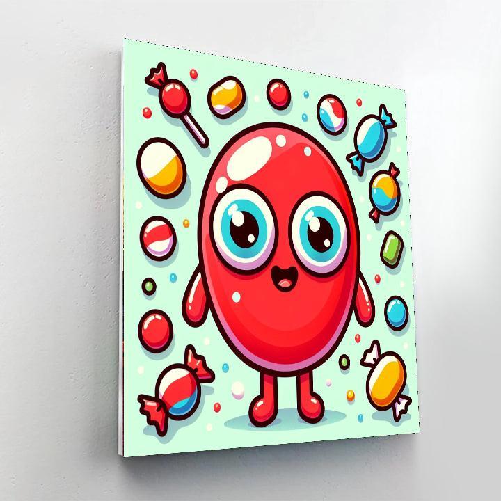 Jumpy Jellybean DIY Paint By Numbers
