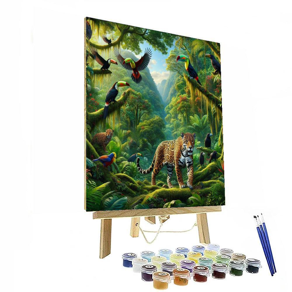 Exotic Wildlife Adventure Paint By Numbers Art