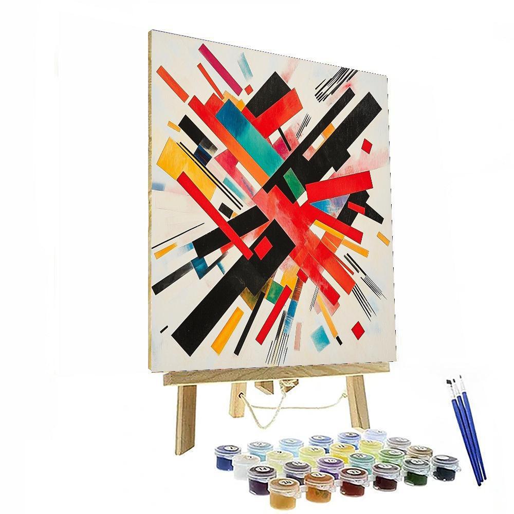 Kazimir Malevich Inspired Radial Dynamics  Paint By Numbers