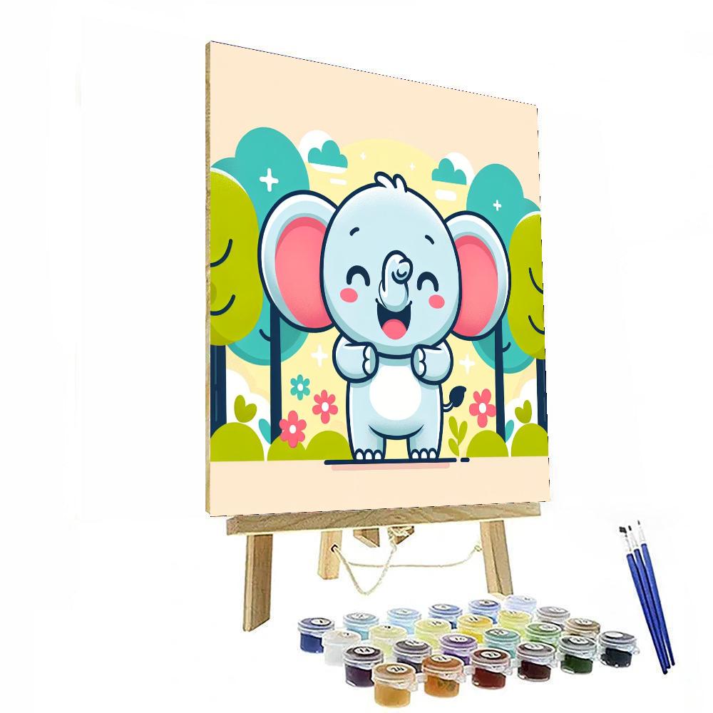 Giggly Elephant Numbered Painting Kits