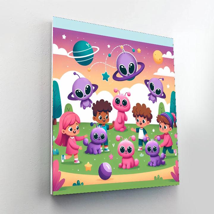 Galactic Pet Park Paint By Number