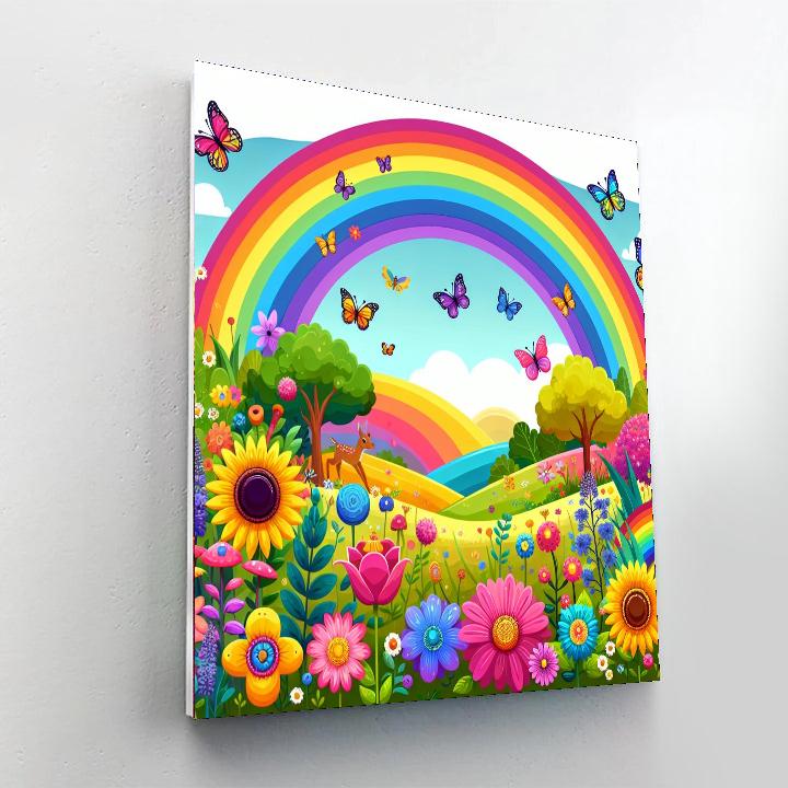 Rainbow Celebration Paint By Numbers Art