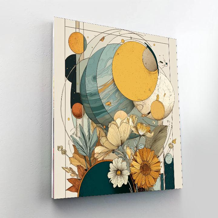 Michelangelo Inspired Michelangelo's Cosmic Creation  Paint By Number