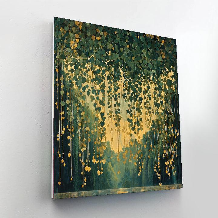 Alphonse Mucha Inspired Symphony Of Leaves  DIY Paint By Numbers