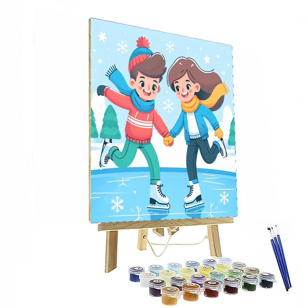 Ice Skating Wonderland Paint By Number