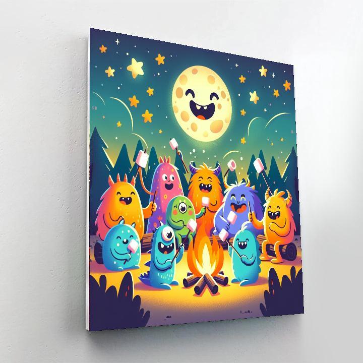 Silly Monster Campout Paint By Number