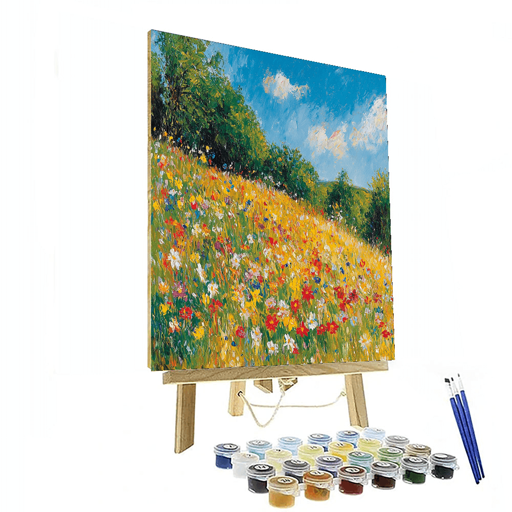 Pierre-Auguste Renoir Inspired Breezy Day In The Meadow  Painting By Numbers Kit