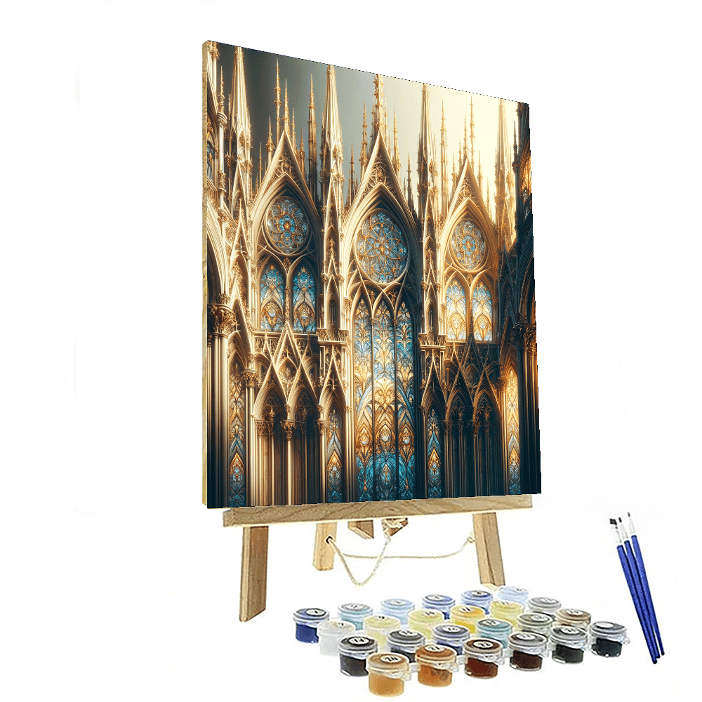 Elegant Gothic Cathedrals Paint By Color