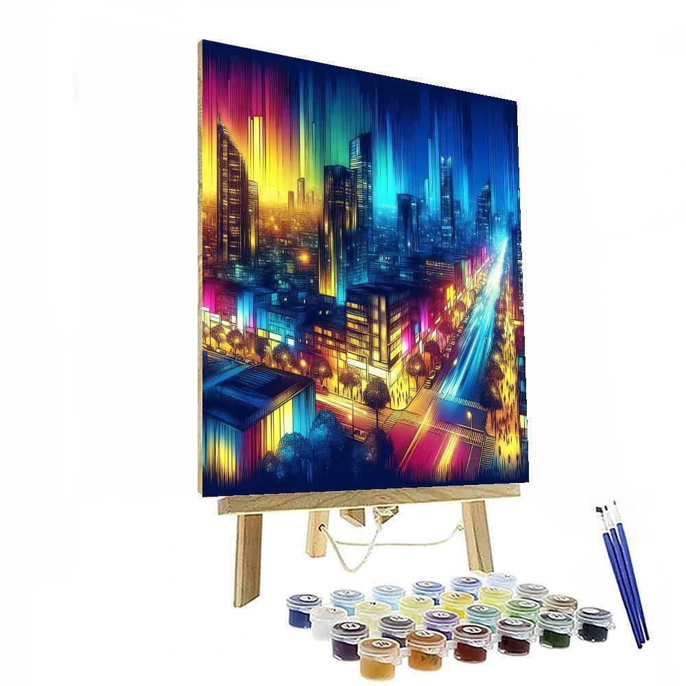 Dynamic City Adventure Painting By Numbers Kit