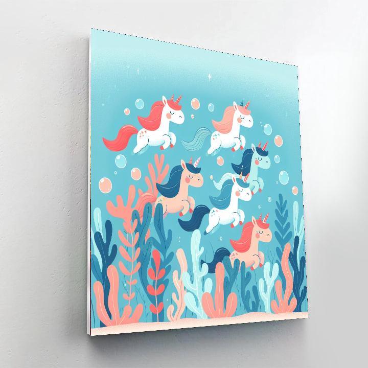 Underwater Unicorns Paint By Numbers