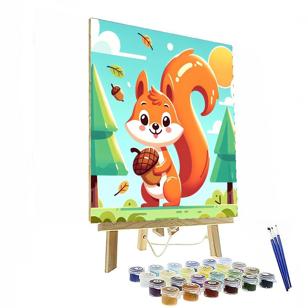 Cheeky Squirrel Painting By Numbers Kit