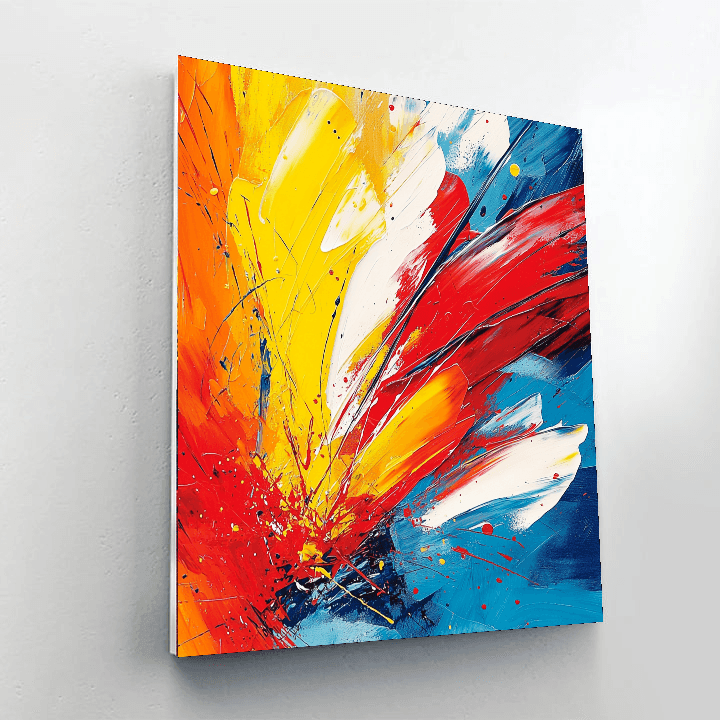 Jackson Pollock Inspired Abstract Dance Of Colors  DIY Paint By Numbers