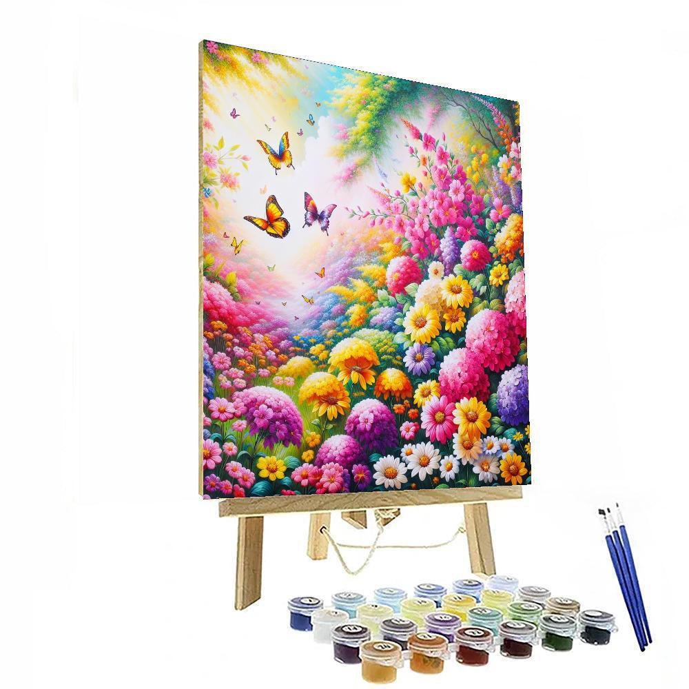 Cheerful Spring Blooms Paint By Color