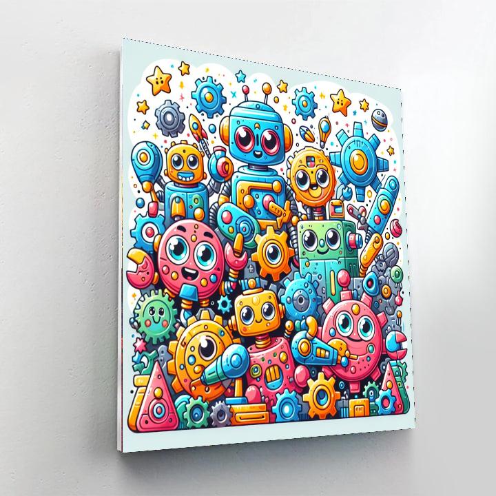 Funky Robot Creations Paint By Color