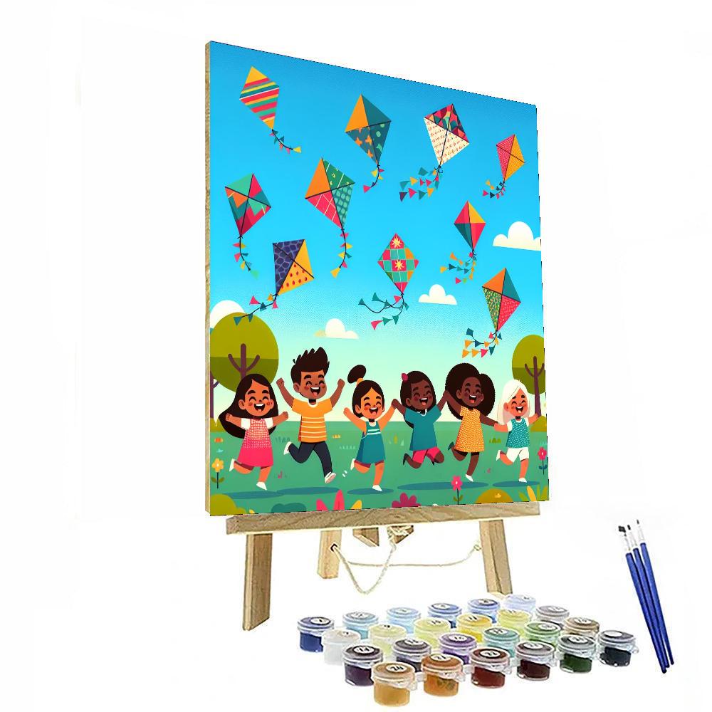 Colorful Kites Festival Number Painting