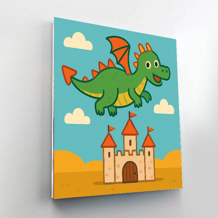 Mythical Dragon Land Painting By Numbers Kit