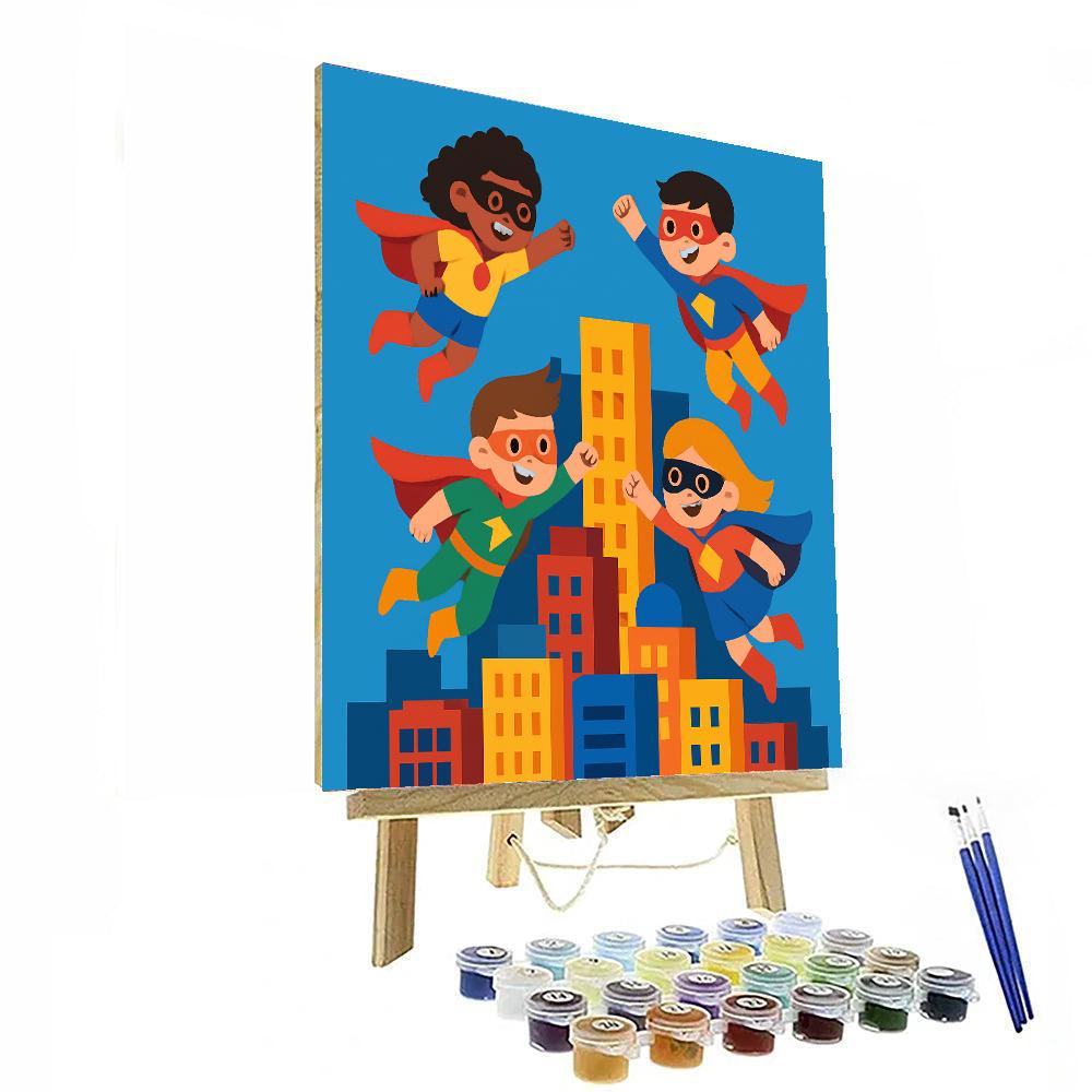Superhero Day Out Painting By Numbers Kit